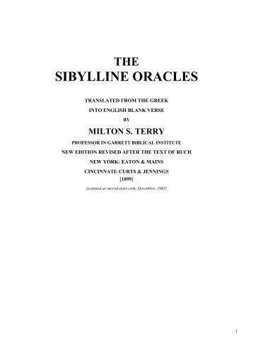 The Sibylline Oracles PDF
