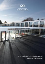 EHL Course Catalogue 2011-2012 - Ecole Hôtelière de Lausanne