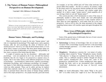 3. The Nature of Human Nature: Philosophical Perspectives on ...