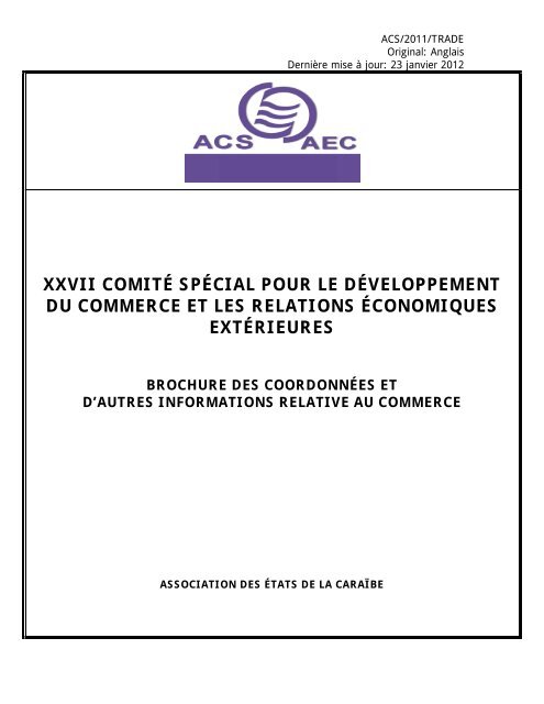 xxvii comité spécial pour le développement du commerce et les ...