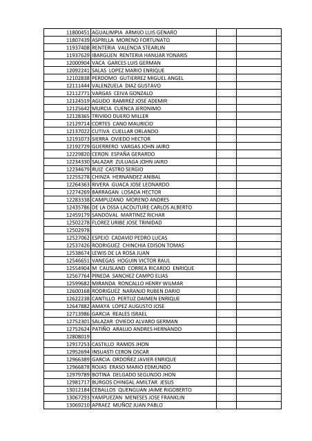 documento nombre cliente tipo identificacion ... - Proyectar Valores