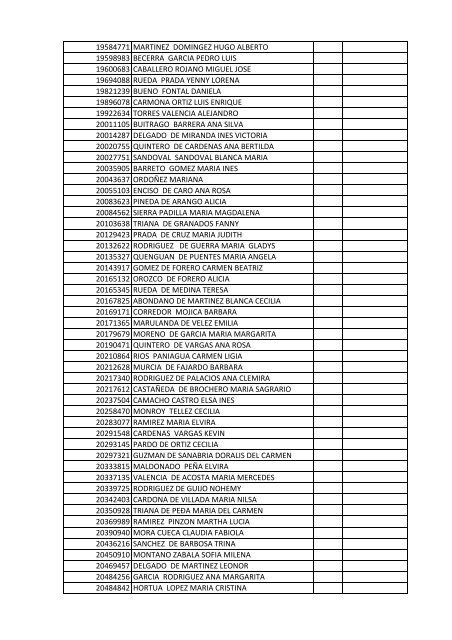 documento nombre cliente tipo identificacion ... - Proyectar Valores