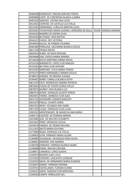 documento nombre cliente tipo identificacion ... - Proyectar Valores