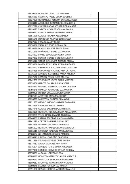 documento nombre cliente tipo identificacion ... - Proyectar Valores