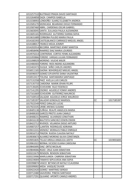 documento nombre cliente tipo identificacion ... - Proyectar Valores