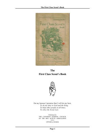 The First Class Scout's Book - The Dump - ScoutsCan.com