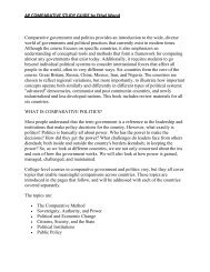 AP COMPARATIVE STUDY GUIDE by Ethel Wood - Creekside High ...