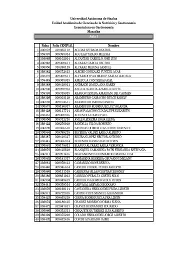 Ficha Folio CENEVAL Nombre 1 336878 310035112 AGUIAR ...