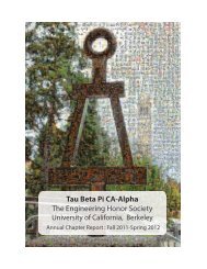 Chapter Project Report - Tau Beta Pi