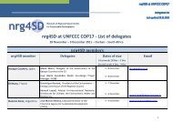 nrg4SD at UNFCCC COP17 - List of delegates