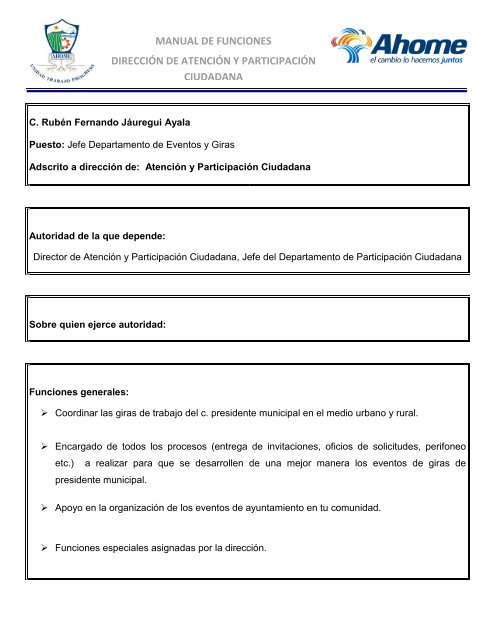 Atención y Participación Ciudadana - H. Ayuntamiento de Ahome