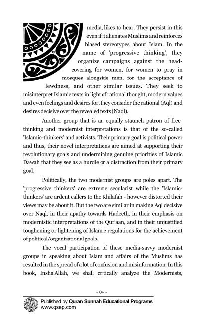 Modernists%20And%20Hadith%20Rejecters