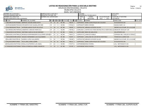 MUNICIPIO CELAYA DELEGACIÓN REGIONAL ... - USAE Celaya