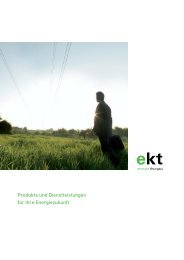 Produkte und Dienstleistungen für Ihre Energiezukunft - EKT AG