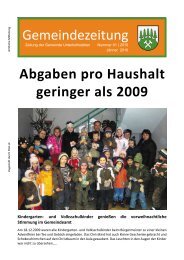 Abgaben pro Haushalt geringer als 2009 - Gemeinde Unterkohlstätten