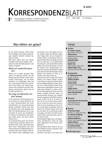 Ausgabe 2008 - Pfarrer- und Pfarrerinnenverein