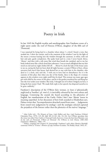 Poetry in Irish - Oxford University Press