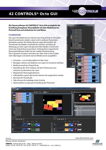 42 CONTROLS® Octo GUI - VIDELCO