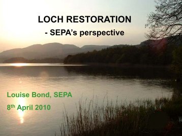 LOCH RESTORATION - Centre for Ecology and Hydrology