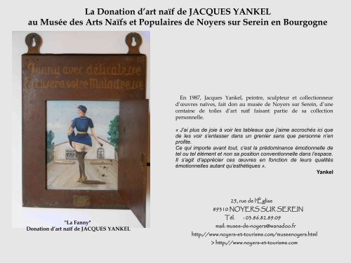 La Donation d'art naïf de JACQUES YANKEL au Musée des Arts ...