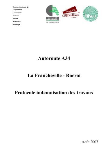 Autoroute A34 La Francheville - Rocroi Protocole indemnisation des ...