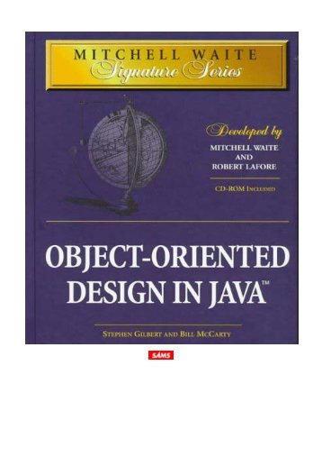 Object-Oriented Design In Java — SAMS - Parent Directory - Free