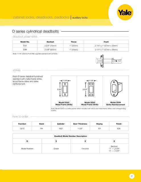 Yale Padlocks & Aux Locks Catalog - MyDoorFix.com