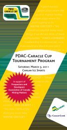 PDAC-Caracle Cup Tournament Program - Prospectors and ...