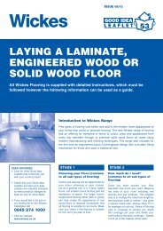 LAYING A LAMINATE, ENGINEERED WOOD OR SOLID ... - Wickes