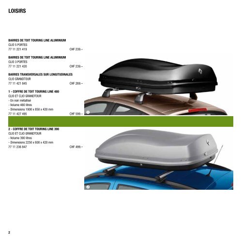 ACCESSOIRES nOuvEllE ClIO nOuvEllE ClIO GRAndtOuR