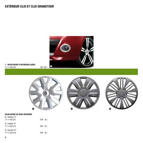 ACCESSOIRES nOuvEllE ClIO nOuvEllE ClIO GRAndtOuR