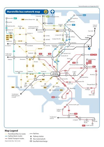 Hurstville bus network map - 131500