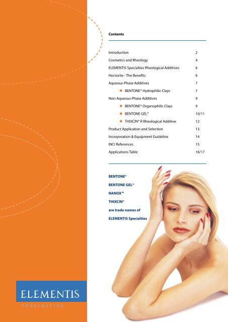 Rheological Additives in Cosmetics - Elementis Specialties