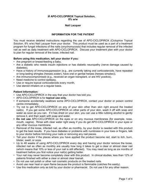 Penlac: Package Insert / Prescribing Information - Drugs.com