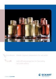 Metallic pigment preparations for nail polish Light-diffusing ... - Eckart