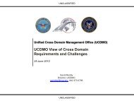 UCDMO View of Cross Domain Requirements and Challenges