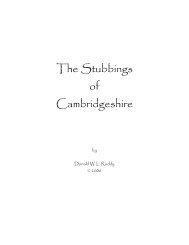 The Stubbings of Cambridgeshire - Roddy.net