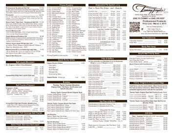 Price List Basic Pro 20130125.indd - Tammy Taylor Nails