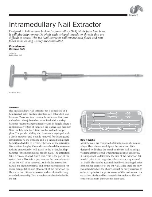 IM Nail Extractor Tech - Innomed, Inc.