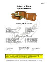 H. Gerstner & Sons Style 35A& 35B Kit Chests