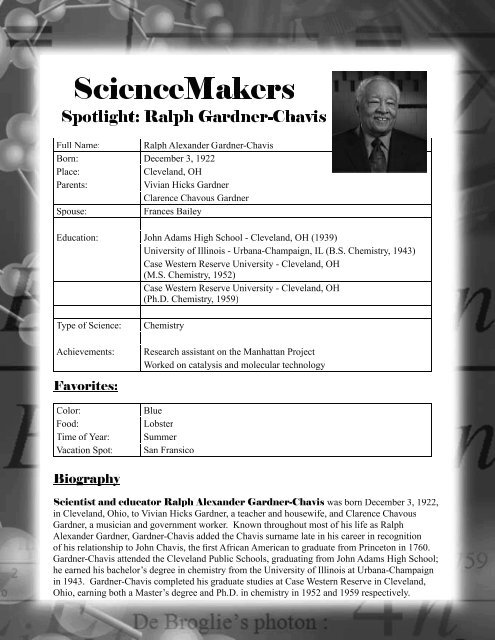 ScienceMakers Toolkit Manual - The History Makers