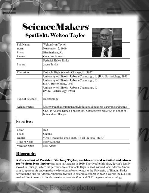 ScienceMakers Toolkit Manual - The History Makers