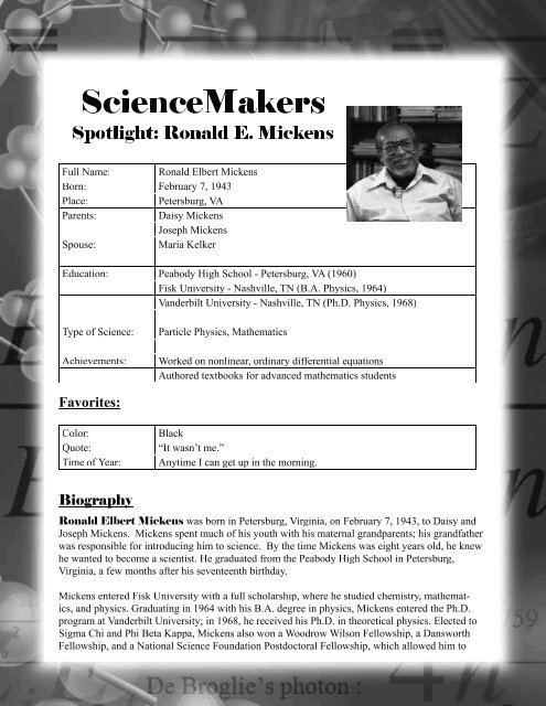 ScienceMakers Toolkit Manual - The History Makers