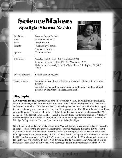 ScienceMakers Toolkit Manual - The History Makers