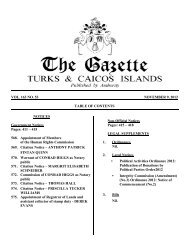 No. 53, 9 November 2012 - TCI Online | Turks & Caicos Islands