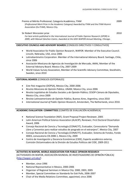 Curriculum vitae - ITAM