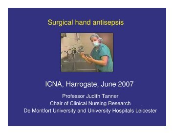Surgical hand antisepsis - Infection Prevention Society