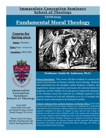 Fundamental Moral Theology - Seton Hall University