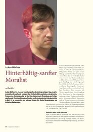 Hinterhältig-sanfter Moralist - Magazin BrauCHtum