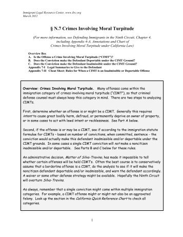 Turpitude Magazines N 7 Crimes Involving M Turpitude